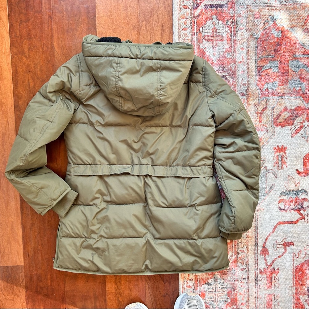 J. Crew Olive Puffer Jacket - Picture 3 of 9
